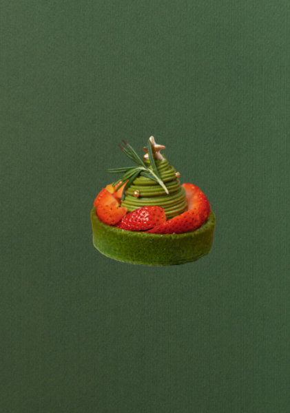 Matcha Redbean With Strawberry Tartlet