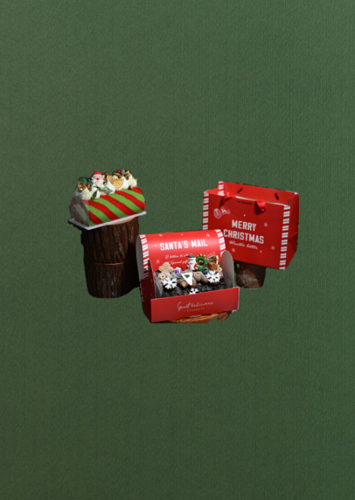 Christmas Log Cake Gift Set -  Christmas Magnum Swiss Roll